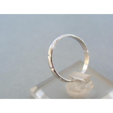 Zlatý prsteň ruženec biele zlato zárezy VP53184B