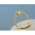Zlatý prsteň žlté zlato kamienok zirkónu DP56151Z 585/1000 1,51g