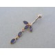 Piercing ch. oceľ kamienky zirkónu VO206