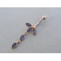 Piercing ch. oceľ kamienky zirkónu VO206