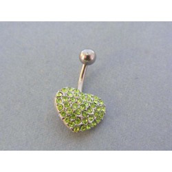 Piercing ch. oceľ tvar srdiečko kamienky VO232