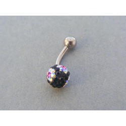 Piercing ch. oceľ elegantný tvar krištáliky swarovského VO117