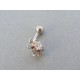 Piercing ch. oceľ tvar kvet kamienky zirkónu VO155