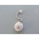 Piercing ch. oceľ krištáliky swarovského VO180
