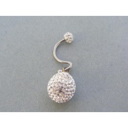Piercing ch. oceľ krištáliky swarovského VO180