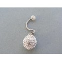 Piercing ch. oceľ krištáliky swarovského VO180