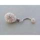Piercing ch. oceľ krištáliky swarovského VO180