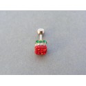 Piercing ch. oceľ farebné krištáliky VO048