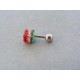 Piercing ch. oceľ farebné krištáliky VO048
