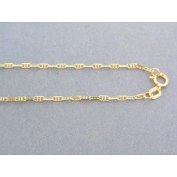 Zlatá retiazka žlté zlato oválne očká predelené VR43210Z