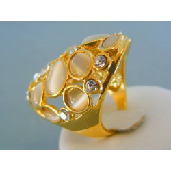Dámsky prsteň elegantný tvar ch. oceľ kamienky VPO581645