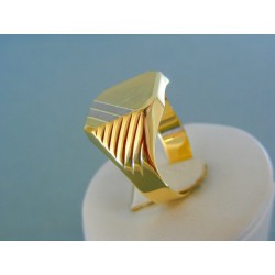 Zlatý pánsky prsteň žlté biele zlato VP66474V