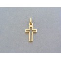 Zlatý prívesok krížik žlté zlato jemný vzor VDIK054Z 14 karátov 585/1000 0.54g