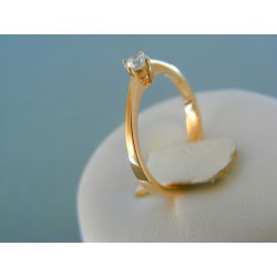 Zlatý dámsky prsteň červené zlato jemný kamienok DP54214C 585/1000 2,14g