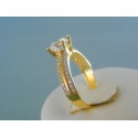 Zlatý dámsky prsteň žlté zlato trblietavé zirkóny VP56260Z 585/1000 2,60g