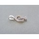 Strieborný prívesok písmeno P kamienky zirkónu VIS153 925/1000 1.53g