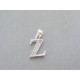 Strieborný prívesok písmeno Z ozdoba kamienky VIS091 925/1000 0.91g