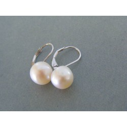 Strieborné dámske náušnice perla VAS333 925/1000 3.33g