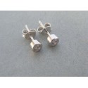 Strieborné dámske náušnice napichovačky kamienok VAS122 925/1000 1.22g