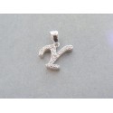 Strieborný prívesok písmeno kamienok VIS145 925/1000 1.45g