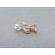 Strieborný prívesok písmeno N kamienky VIS136 925/1000 1.36g