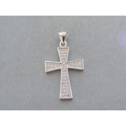 Strieborný prívesok krížik kamienky VIKS204 925/1000 2.04g