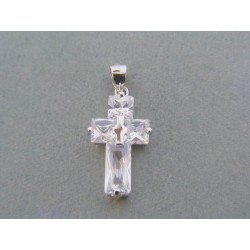 Strieborný prívesok krížik zirkón VIKS238 925/1000 2.38g