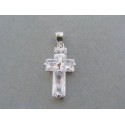 Strieborný prívesok krížik zirkón VIKS238 925/1000 2.38g
