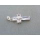 Strieborný prívesok krížik zirkón VIKS238 925/1000 2.38g