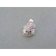 Strieborný prívesok mačka kamienky VIS136 925/1000 1.36g