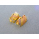 Zlaté dámske náušnice trojfarebné zlato VA186V 14 karátov 585/1000 1.86g