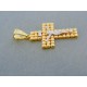 Zlatý prívesok krížik žlté biele zlato ukrižovaný Ježiš VIK240V 14 karátov 585/1000 2.40g