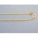 Zlatá retiazka žlté zlato vzor figáro DR45167Z 14 karátov 585/1000 1.67g