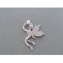 Strieborný dámsky prívesok tvar víla kamienky DIS230 925/1000 2.30g