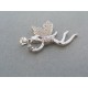 Strieborný dámsky prívesok tvar víla kamienky DIS230 925/1000 2.30g