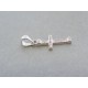 Strieborný prívesok krížik zdobený kamienkami DIKS081 925/1000 0.81g