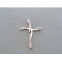 Strieborný prívesok krížik jemne kamienky VIKS148 925/1000 1.48g