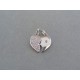 Strieborný prívesok dvojsrdiečko kamienky zirkónu DIS212 925/1000 2.12g