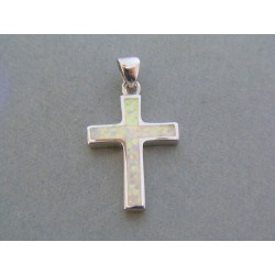 Strieborný prívesok krížik opál DIKS407 925/1000 4.07g