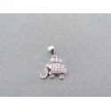 Strieborný prívesok sloník kamienky DIS036 925/1000 0.36g