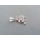 Strieborný prívesok sloník kamienky DIS123 925/1000 1.23g