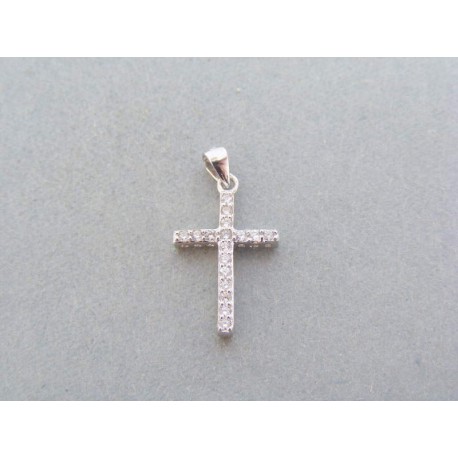 Strieborný prívesok krížik kamienky DIKS094 925/1000 0.94g