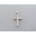 Strieborný prívesok krížik kamienky DIKS094 925/1000 0.94g