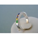 Strieborný dámsky prsteň farebné kamienky VPS57407 925/1000 4.07g