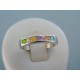 Strieborný dámsky prsteň farebné zirkóny VPS55408 925/1000 4.08g