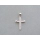 Strieborný prívesok krížik zirkóniky VIKS132 925/1000 1.32g