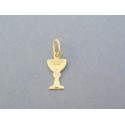 Zlatý prívesok žlté zlato kalich vzorovaný VI055Z 14 karátov 585/1000 0.55g