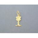 Zlatý prívesok kalich vzorovaný žlté zlato VI036Z 14 karátov 585/1000 0.36g