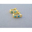 Zlaté dámske náušnice žlté zlato zirkóny VA133Z 925/1000 1.33g