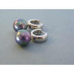 Strieborné visiace dámske náušnice perla VAS980 925/1000 9.80g